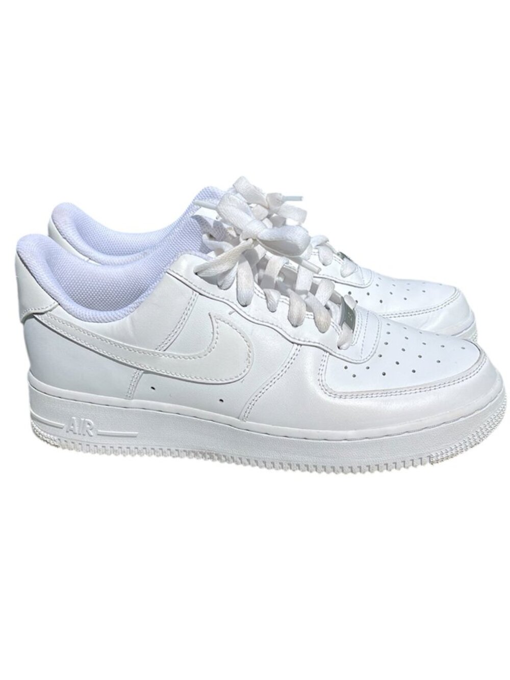 Nike Air Force 1 ’07 Low Triple White Sneakers Mens 8.5 Clean - Picture 2 of 8